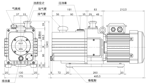 油旋片式真空泵 gld-136a(标准型)